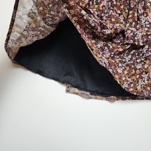 Koko + Mason Los Angeles Women's Ruffle Floral Mini Skirt Large - Picture 5 of 6